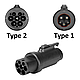 Перехідник 32А 7 кВт з Type 2 на Type 1 монолітний Адаптер для електромобілів із США J1772, фото 6