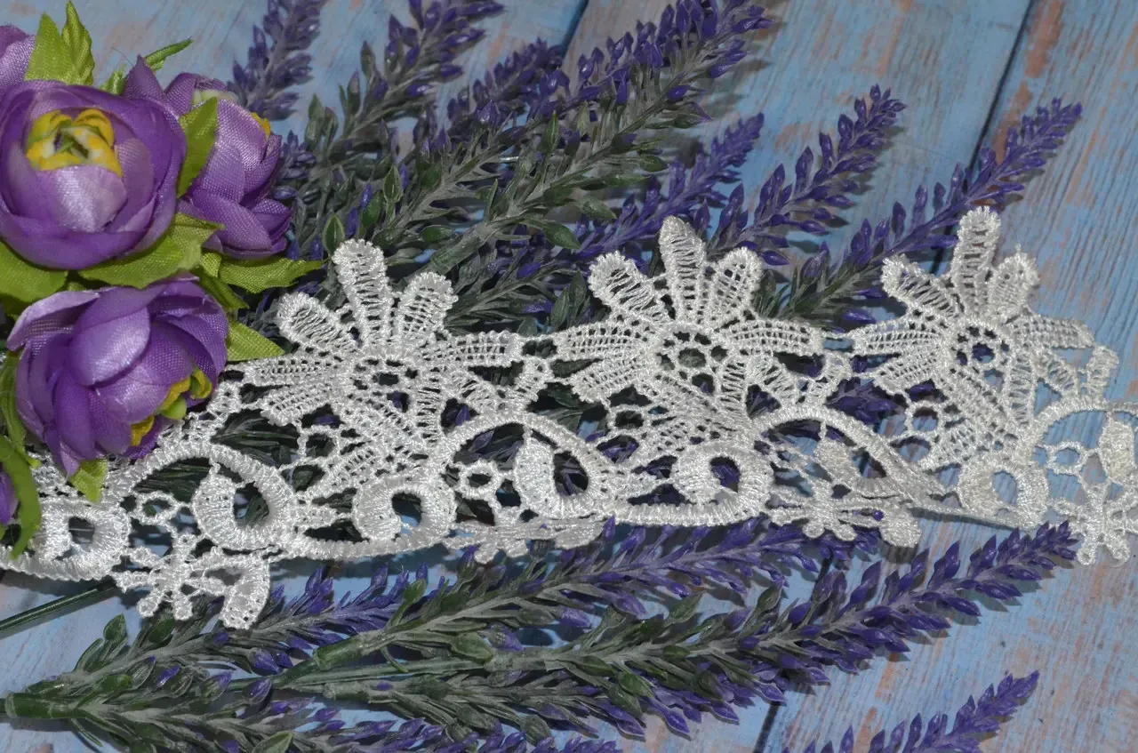 Біле мереживо ажурне 7.5 см, фото 1