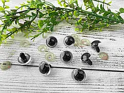 Очі круглі безпечні з фіксатором 20мм, прозорі (пара 2 шт)