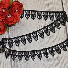 Чорне мереживо макраме 2 см (Туреччина)., фото 1