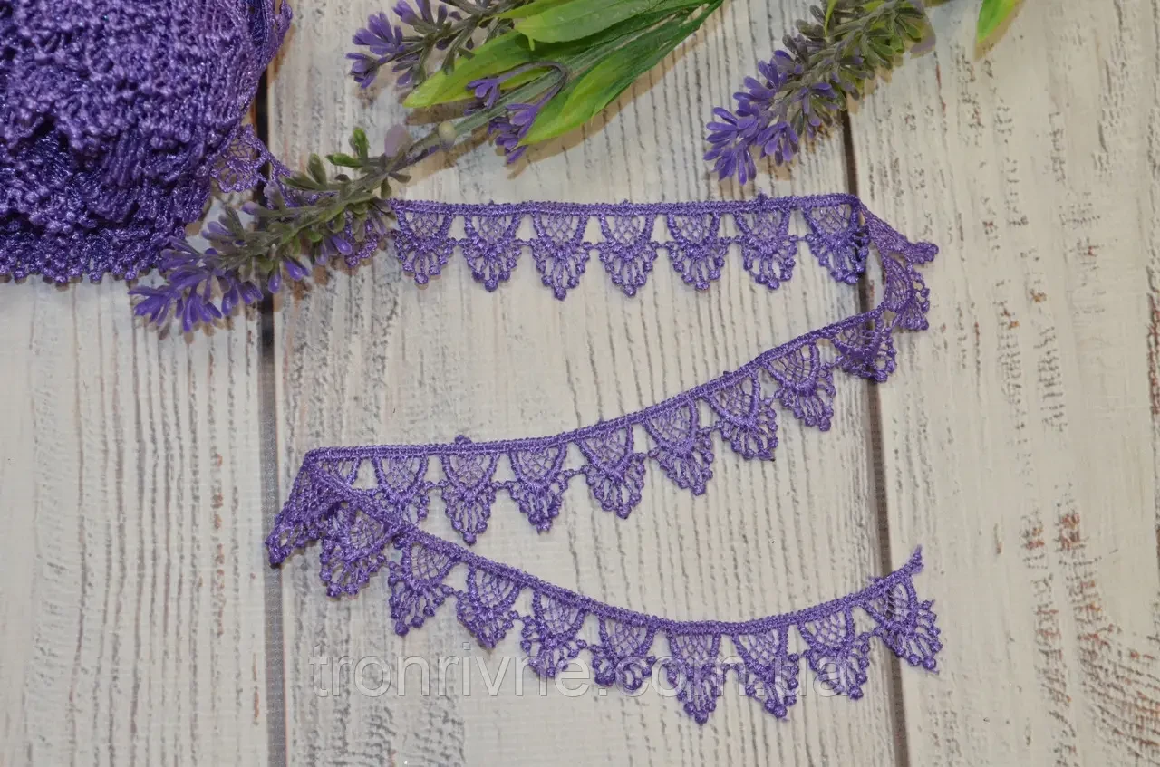 Мереживо фіолетове макраме 2 см (Туреччина)., фото 1