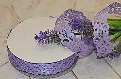 Стрічка ажурна фіолетова з 2.5 см (бобіна 18 м).