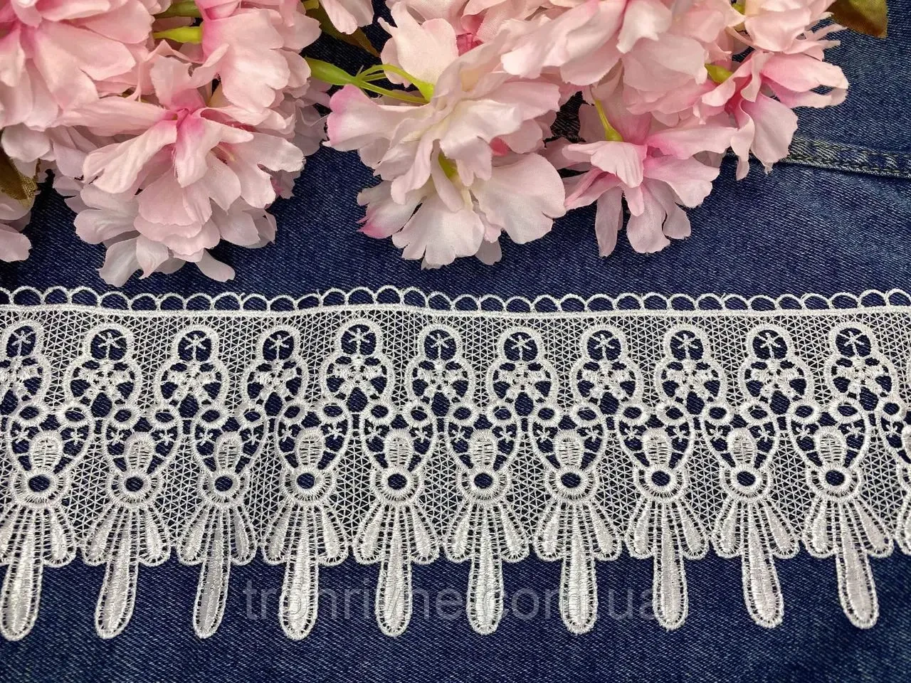 Мереживо сніжно біле макраме 10 см (Туреччина)., фото 1