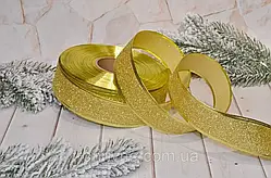 Стрічка глітер золото 3.8 см
