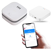 Бездротовий датчик виявлення диму 1DAL SDS-ZB + Хаб ZigBee Tuya WG128A, фото 8