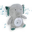 М'яка іграшка для сну слоник Музичний нічник плюшевий Слон із проєктором зоряне небо мелодії знімний блок, фото 3
