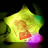 Подушка нічник Свинка Пепа — світильник подушка Пеппа — дитяча подушка Pig Peppa, фото 3