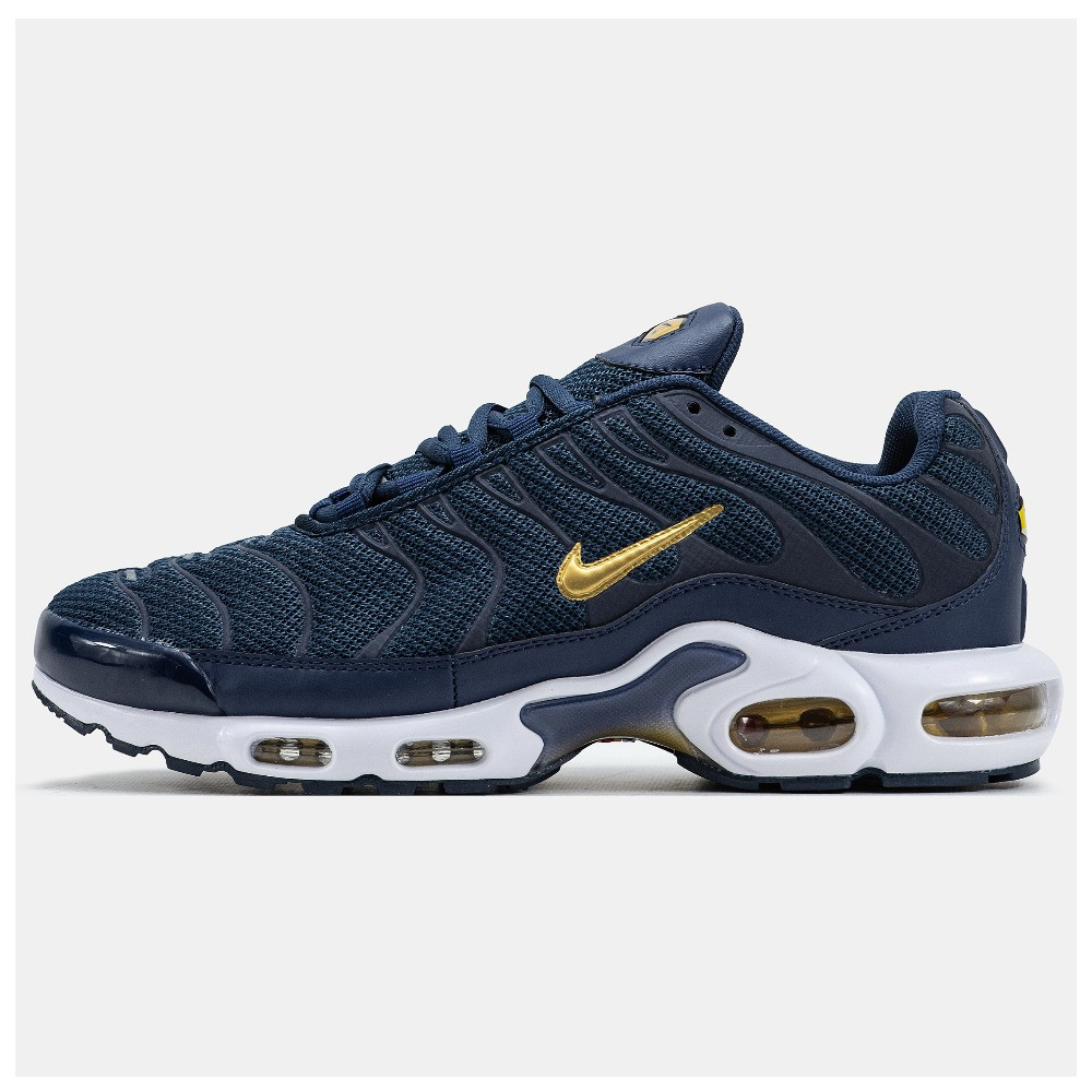 Чоловічі кросівки Nike Air Max TN Plus Reflective Blue Gold White, рефлективні сині кросівки найк аір макс тн плюс
