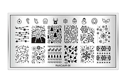 Пластина для стемпінга RichColor 056 новорічна