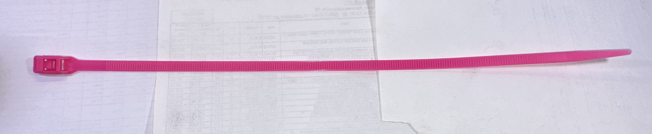 Хомут пластиковий кабельна стяжка з низьким профілем замка ширина 8 довжина 400мм рожевий пачка 100шт APRO