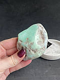Хризопраз натуральний камінь необроблений хризопраз 79*59*16 мм, фото 5
