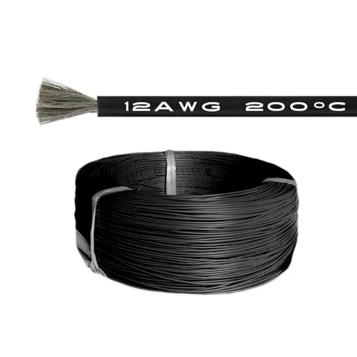 Силіконовий, багатожильний кабель 16 AWG чорний 1м