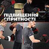 Лапи боксерські PowerPlay 3044 Pro Carbon Ultra Series Чорно-Червоні PU [пара], фото 11