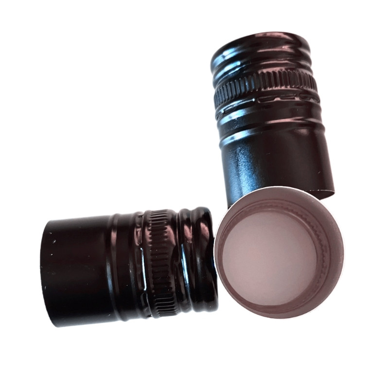 Ковпачок алюмінієвий 30x44 мм з різьбленням (чорний), фото 1