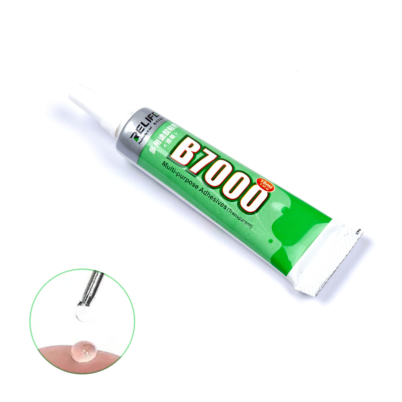Клей RELIFE B-7000 силіконовий, у тюбику з дозатором (прозорий) (15 мл)