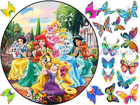 Друк їстівного фото — Ø21 — Вафельний папір — Принцеси No23