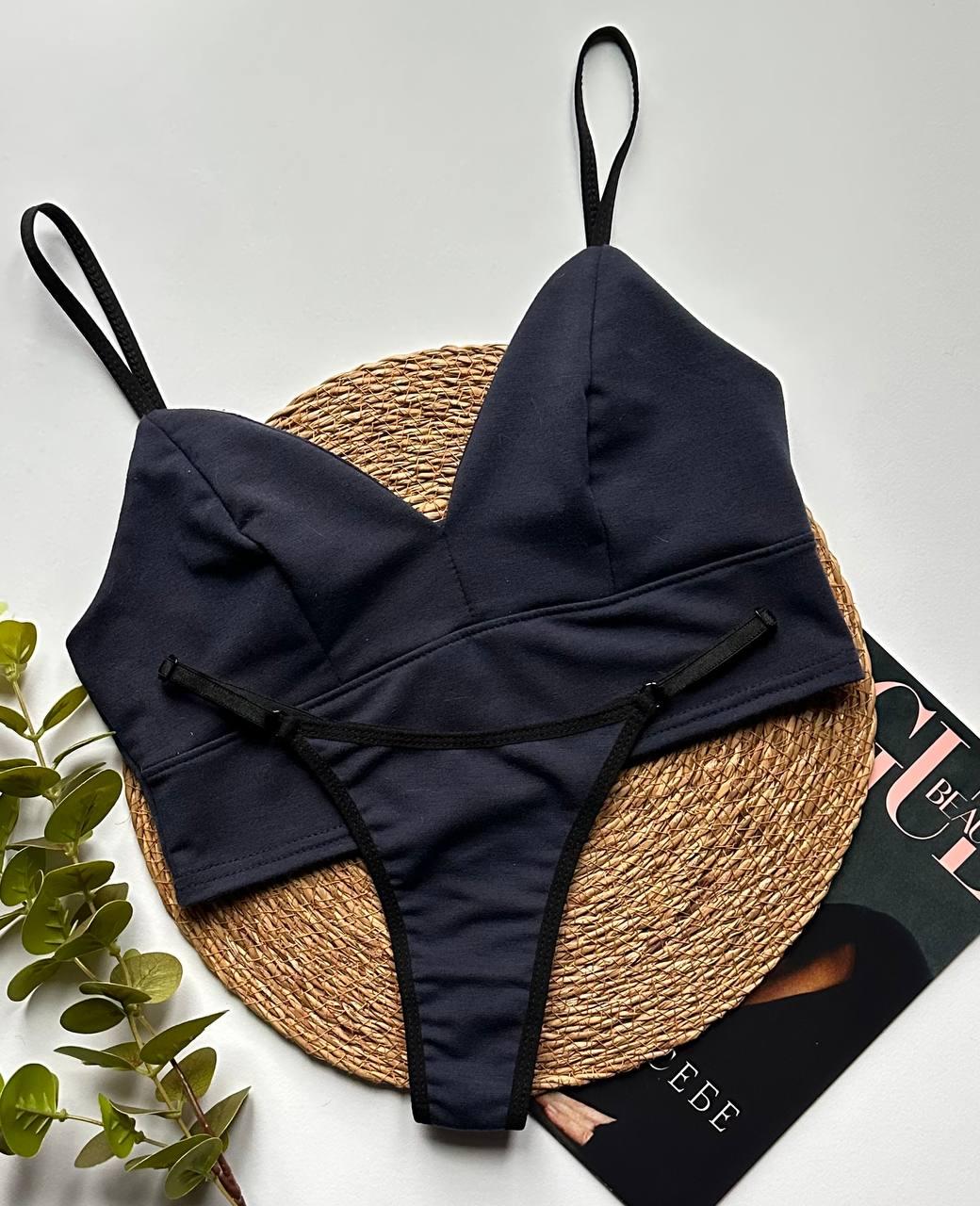 Комплект топ и стринги на гегуляторах, фото 1