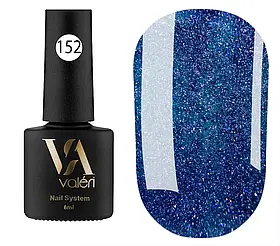 Гель-лак для нігтів Valeri №152,фіолетовий з блискітками 6 мл