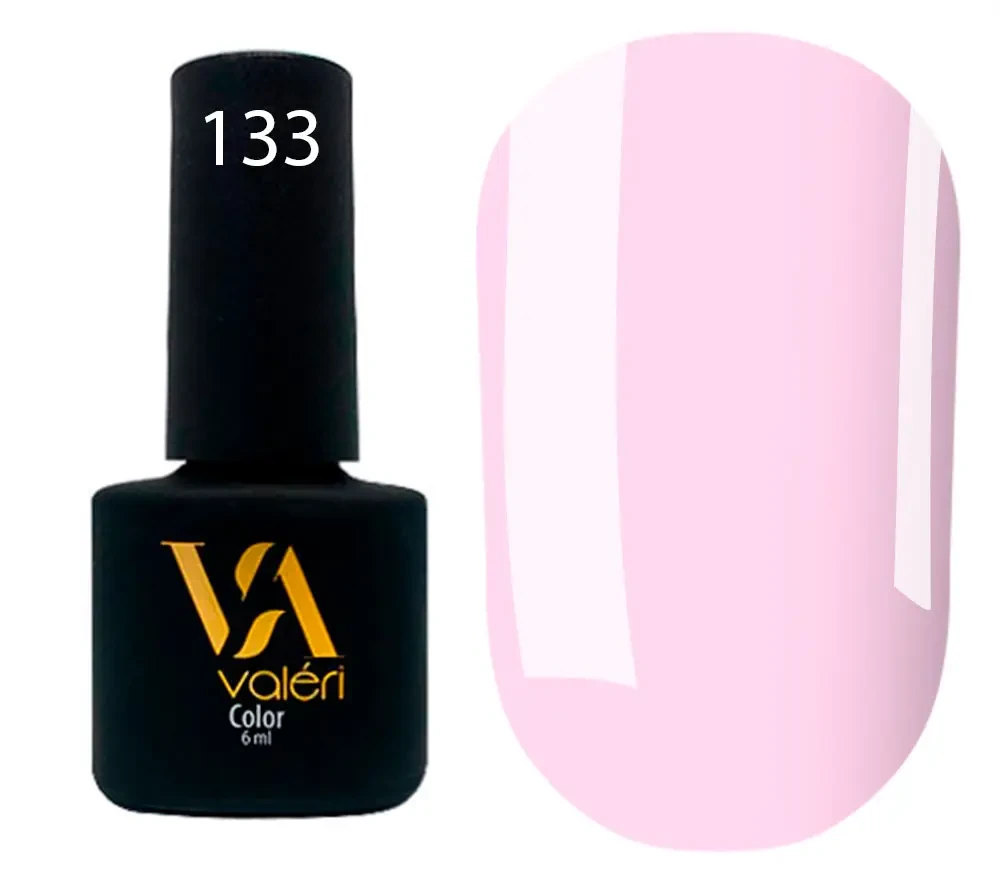 Гель-лак для нігтів Valeri №133 блідо-рожевий, 6 мл
