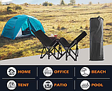 Розкладачка з велюровим матрацом 190 см до 200 кг LEOBRO (CC-S04-PP), фото 3