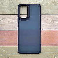 Чохол накладка Motorola Moto G24 Power Soft touch покриття, високий бортик. Синій матовий