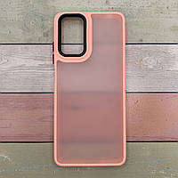 Чохол накладка Motorola Moto G24 Power Soft touch покриття, високий бортик. Пудра рожева матова
