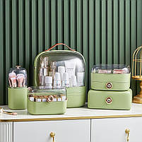 Переносний б'юті бокс Elegance Kit для зберігання косметики та прикрас. Настільний косметичний органайзер, набір із 5 кейсів, фото 3