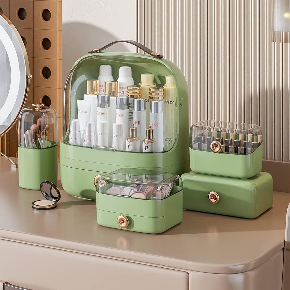 Переносний б'юті бокс Elegance Kit для зберігання косметики та прикрас. Настільний косметичний органайзер, набір із 5 кейсів