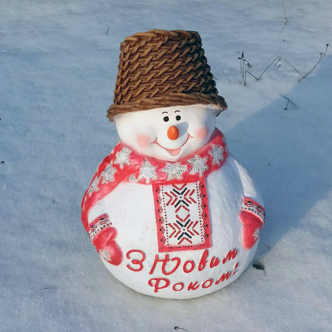 Сніговик у вишиванці "З новим Роком"