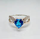 Срібна каблучка з золотими накладками, фото 3