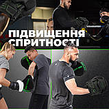 Лапи боксерські PowerPlay 3044 Pro Carbon Ultra Series Чорно-Зеленіі PU [пара], фото 11