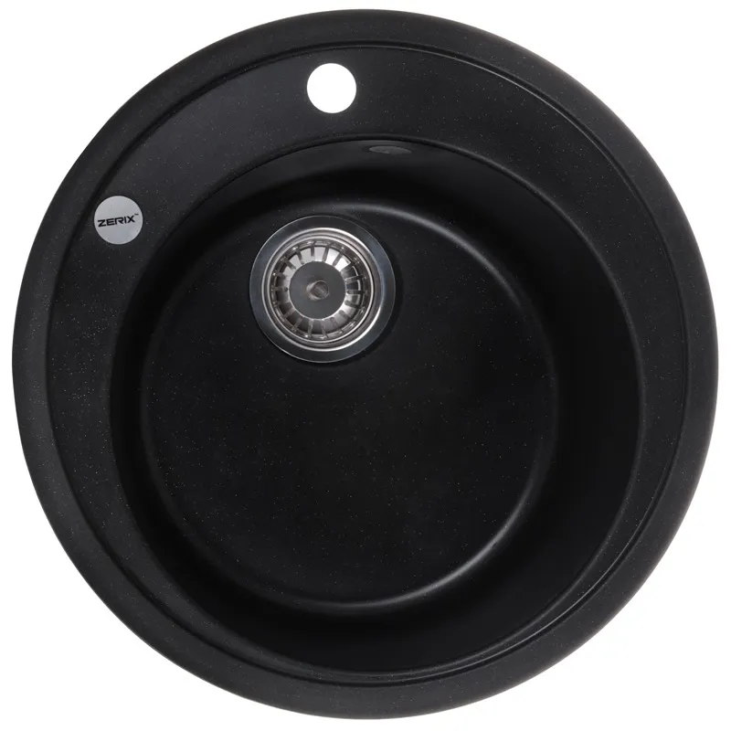 Мийка кухонна ZERIX ZS-510R-14 Чорний металік (ZX4538)  kr, фото 1