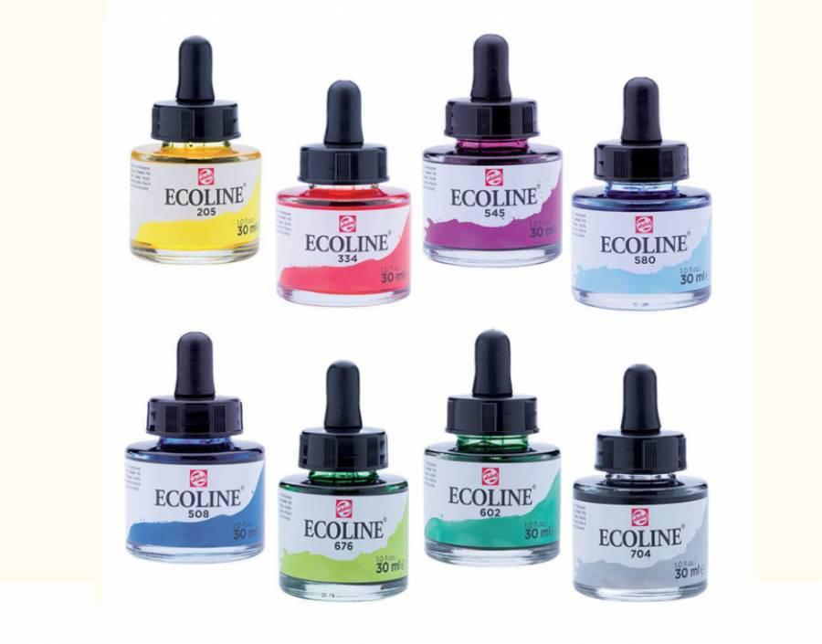 NEW Фарба акварельна рідка Ecoline (100), Біла, 30 мл, Royal Talens
