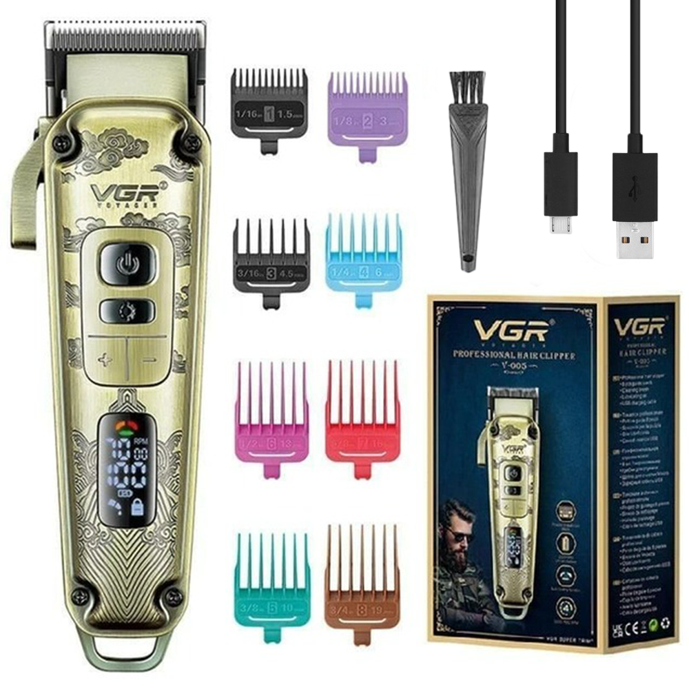 Бездротова машинка для стрижки волосся від USB, VGR V-005 / Тример для стрижки / Акумуляторний тример