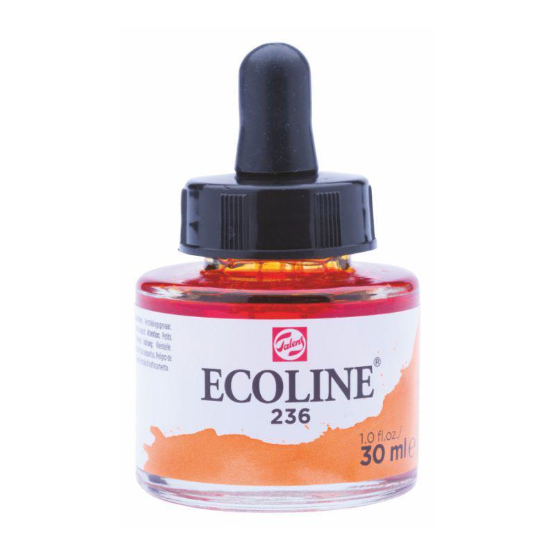 NEW Фарба акварельна рідка Ecoline (236), Оранжева світла, 30 мл, Royal Talens