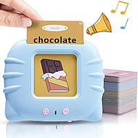 Планшет з картками для вивчення англійської мови на 510 слів, Блакитний / Дитячі розвиваючі картки