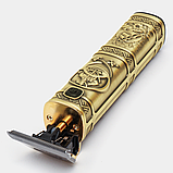 Професійний тример для стрижки волосся + 3 насадки, VGR V-097, Золотий / Чоловіча машинка для стрижки, фото 4