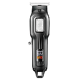 Акумуляторна машинка для стрижки волосся з дисплеєм + 3 насадки, VGR V-918 / Професійний тример чоловічий, фото 3