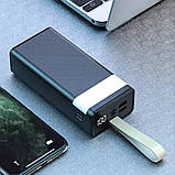 Повербанк з ліхтариком 30000мAч, KP-79 / Power bank / Зовнішній акумулятор / УМБ / Павер банк, фото 8