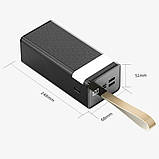 Повербанк з ліхтариком 30000мAч, KP-79 / Power bank / Зовнішній акумулятор / УМБ / Павер банк, фото 11
