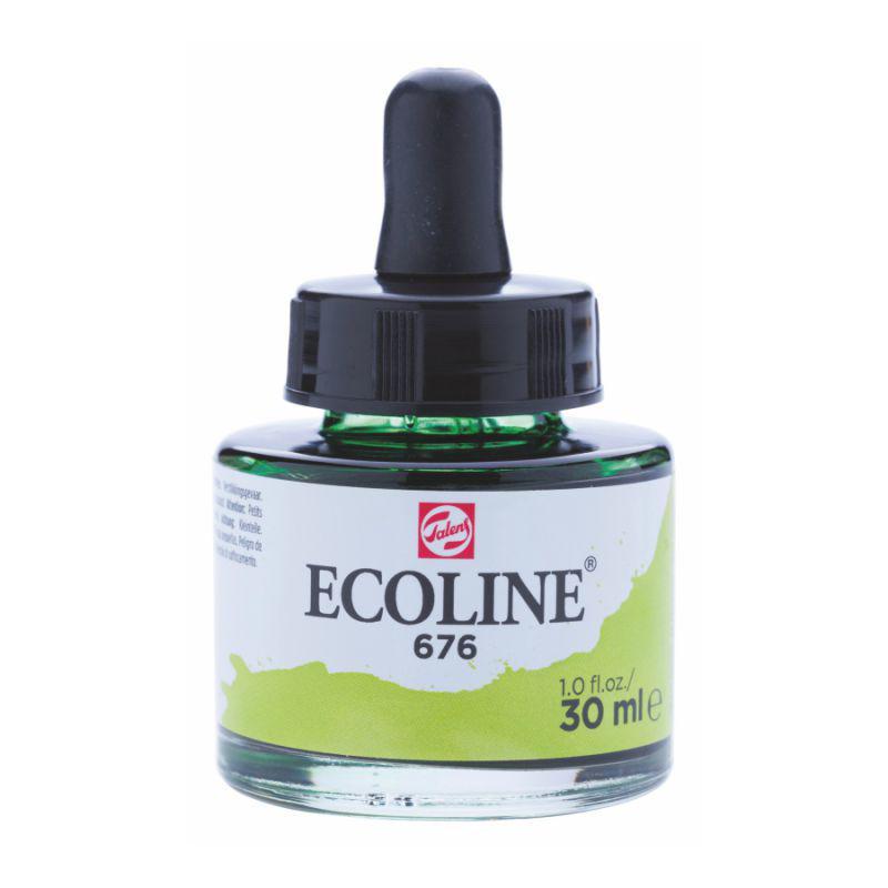NEW Фарба акварельна рідка Ecoline (676), Трав'яна зелена, 30 мл, Royal Talens