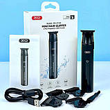 Акумуляторна машинка для стрижки + 4 насадки, з USB, XO CF20 / Тример для стрижки волосся / Тример чоловічий, фото 10