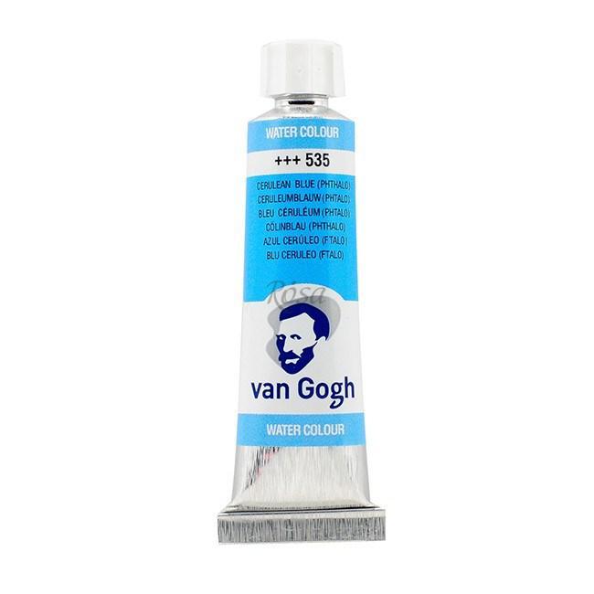 Фарба акварельна Van Gogh (535), Церулеум блакитний ФЦ, туба 10  мл, Royal Talens