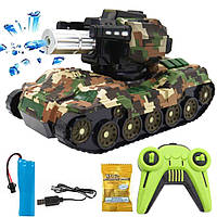 Стріляючий танк на радіокеруванні + Пульт, Ven-00158-30 / Іграшка танк на пульті управління / Дитячий танк