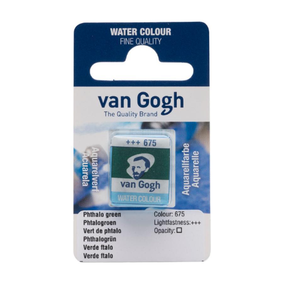 Фарба акварельна Van Gogh (675), Зелений ФЦ, кювета, Royal Talens