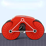 Ролик для преса з дисплеєм, від USB, Червоний / Тренажер для преса / Колесо для преса / Тренажер для живота, фото 7