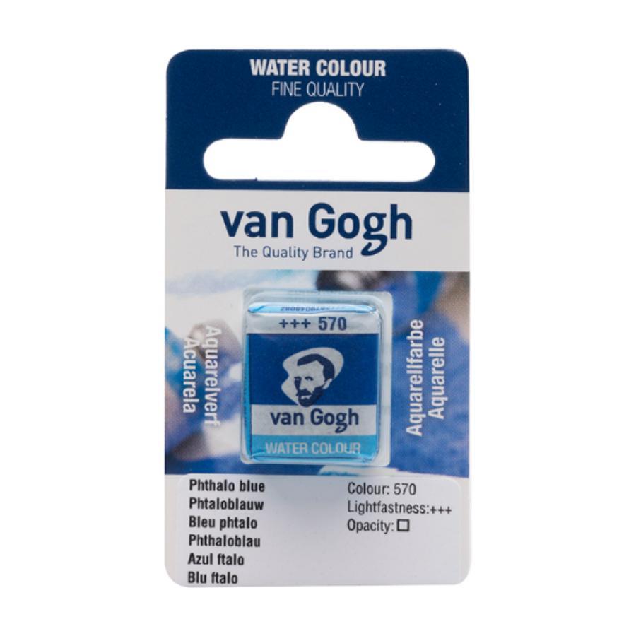 Фарба акварельна Van Gogh (570), Синій ФЦ, кювета, Royal Talens