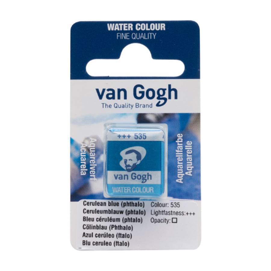 Фарба акварельна Van Gogh (535) Церулеум блакитний ФЦ кювета Royal Talens