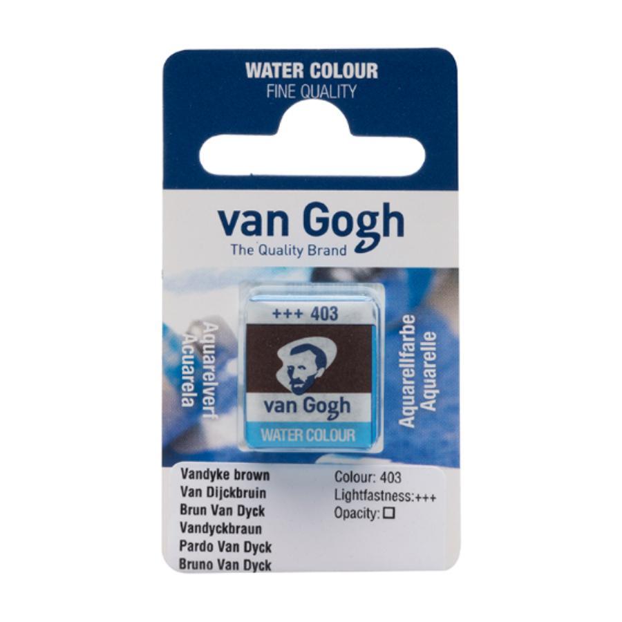 Фарба акварельна Van Gogh (403) Ван Дік коричневий кювета Royal Talens