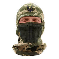 Балаклава флісова з тризубом (S-L), Paskat / Балаклава зимова / Підшоломник / Балаклава-шапка